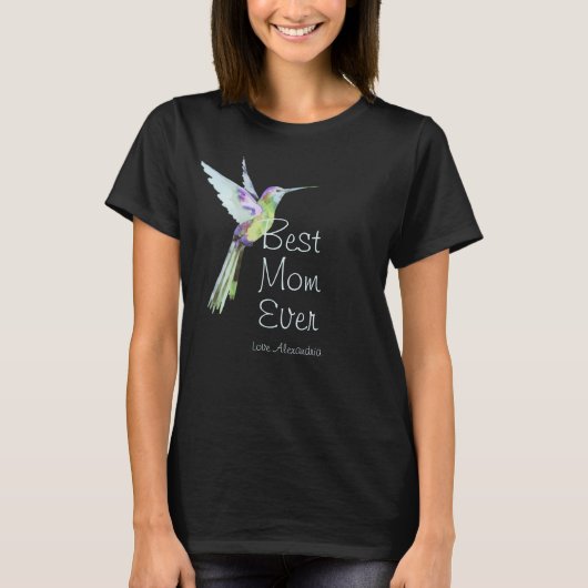 Beste mama ooit! Hummingvogel T-shirt (Voorkant)