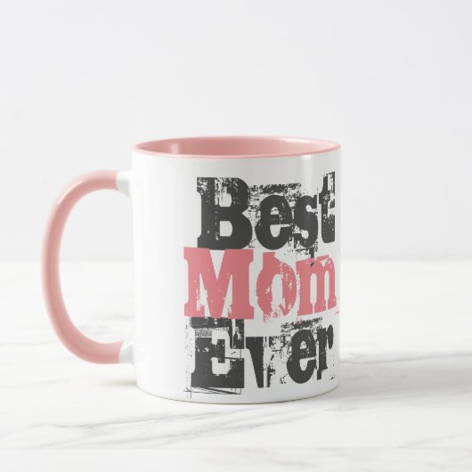 Beste mama ooit in roze - Mok met tweetone koffie (Links)