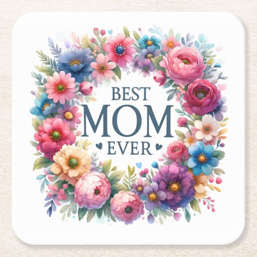 Beste mama ooit kartonnen onderzetters (Voorkant)