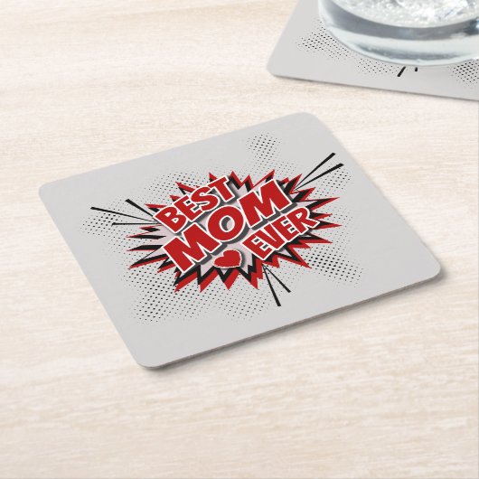 Beste mama ooit kartonnen onderzetters (Schuin)