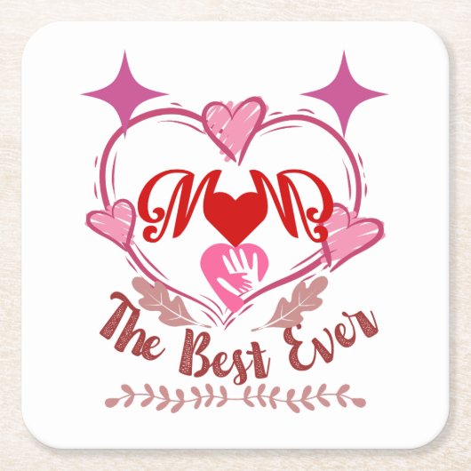 Beste mama ooit kartonnen onderzetters (Voorkant)