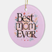Beste mama ooit keramisch ornament (Links)