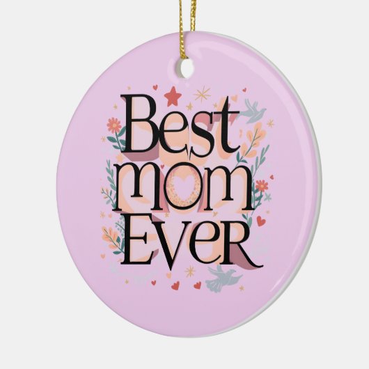 Beste mama ooit keramisch ornament (Links)