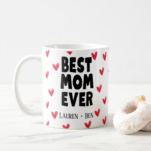 Beste mama ooit Kinder Names Moederdag Koffiemok (Met donut)