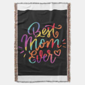 Beste mama ooit kleurrijk deken (Voorkant Verticaal)