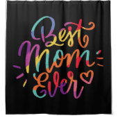 Beste mama ooit kleurrijk douchegordijn (Voorkant)