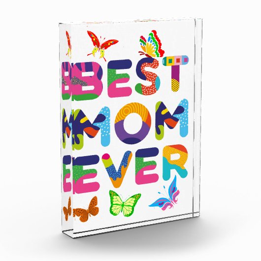 Beste mama ooit kleurrijk fotoblokken (Links)