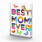 Beste mama ooit kleurrijk fotoblokken (Rechts)