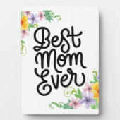 Beste mama ooit kleurrijk fotoplaat (voorkant)