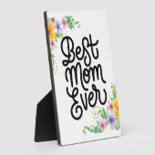 Beste mama ooit kleurrijk fotoplaat (Zijkant)