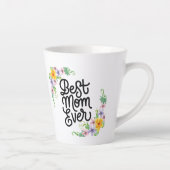 Beste mama ooit kleurrijk latte mok (Rechts)