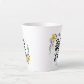 Beste mama ooit kleurrijk latte mok (Voorkant)