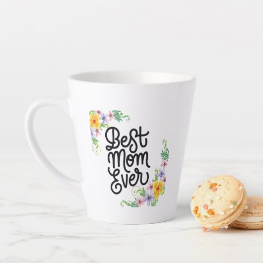 Beste mama ooit kleurrijk latte mok (In situ)