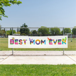 Beste mama ooit kleurrijk spandoek