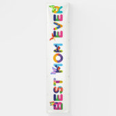 Beste mama ooit kleurrijk spandoek (Verticaal)