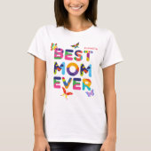 Beste mama ooit kleurrijk t-shirt (Voorkant)