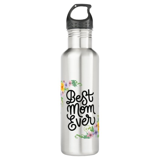 Beste mama ooit kleurrijk waterfles  (Voorkant)