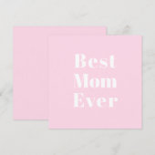 Beste mama ooit lichtroze moderne typografische ka (Voorkant / Achterkant)
