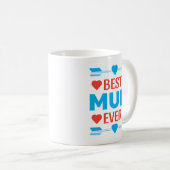Beste mama ooit, liefdevolle Moederdag cadeau Koffiemok (Voorkant rechts)