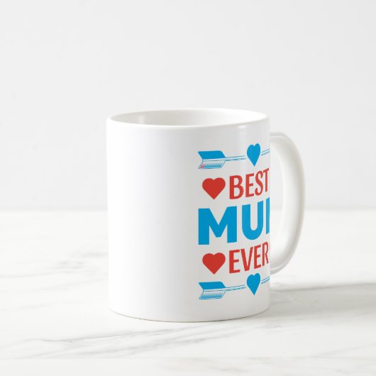 Beste mama ooit, liefdevolle Moederdag cadeau Koffiemok (Voorkant rechts)