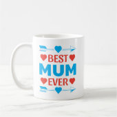 Beste mama ooit, liefdevolle Moederdag cadeau Koffiemok (Links)