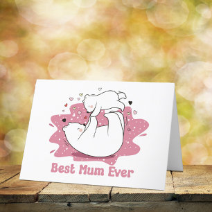 Beste Mama Ooit Mama Beer Moederdag Feestdagen Kaart