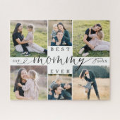 Beste Mama Ooit Mama Script Hart Fotocollage Legpuzzel (Horizontaal)