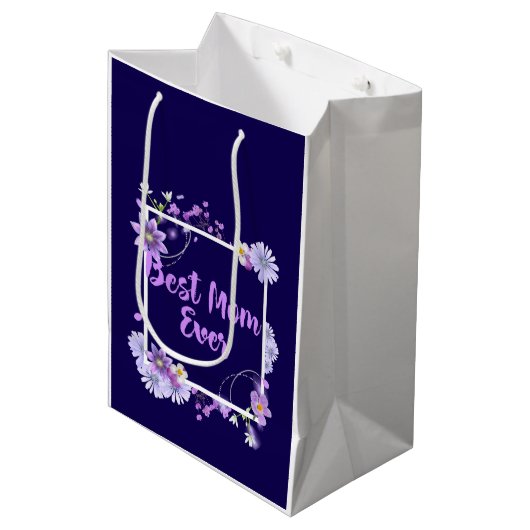 Beste mama ooit medium cadeauzakje (Voorkant Gekanteld)