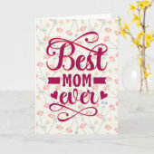 Beste mama ooit met bloemen kaart (Gele Bloem)