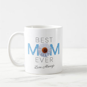 Beste mama ooit met Daisy Afbeelding print (blauw Koffiemok
