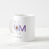Beste mama ooit met Daisy Afbeelding print (Paarse Koffiemok (Voorkant links)