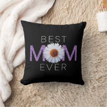 Beste mama ooit met Daisy Afbeelding print (Paarse