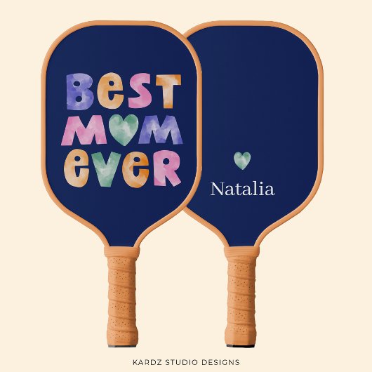 Beste mama ooit met naam pickleball paddle