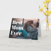 Beste mama ooit Modern Dog Mam Birthday - Aangepas Kaart (Gele Bloem)