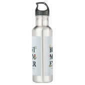 Beste mama ooit Modern Floral Moederdag Waterfles (Achterkant)