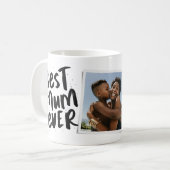Beste mama ooit modern zwart foto Moederdag Koffiemok (Voorkant links)
