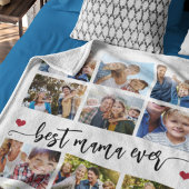 Beste mama ooit moderne 12 foto collage fleece deken