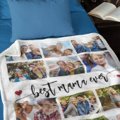 Beste mama ooit moderne 12 foto collage fleece deken