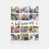 Beste mama ooit moderne 12 foto collage fleece deken (Voorkant)
