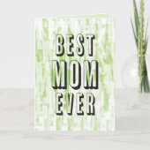 Beste mama ooit moderne groene blokletters kaart (Voorkant)