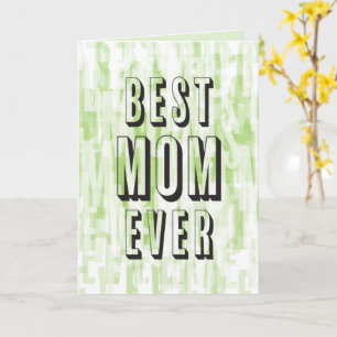 Beste mama ooit moderne groene blokletters kaart