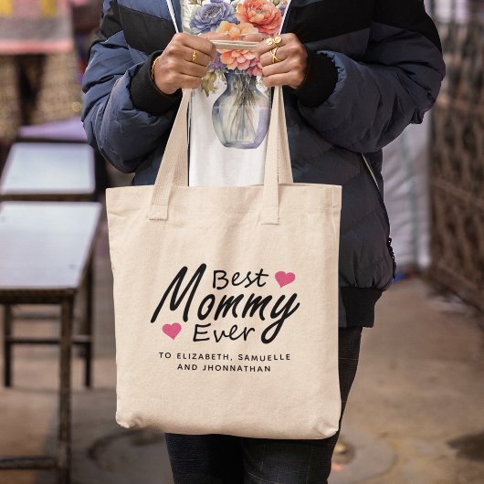 Beste mama ooit | Moderne Kinder naam Moederdag Tote Bag