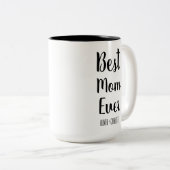 Beste mama ooit Moderne mammie Kinder Names Moeder Tweekleurige Koffiemok (Voorkant rechts)