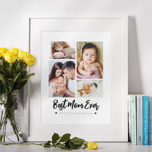 Beste mama ooit | Moderne vier foto Poster