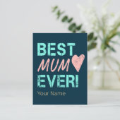 Beste Mama Ooit Moeder Hart Voor Moederdag Feestdagenkaart (Staand voorkant)