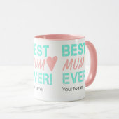 Beste Mama Ooit  Moeder Hart Voor Moederdag Mok (Voorkant rechts)