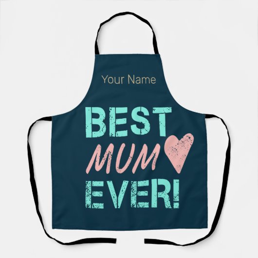Beste Mama Ooit Moeder Hart Voor Moederdag Schort (Voorkant)