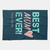 Beste Mama Ooit Moeder Hart Voor Moederdag Theedoek (Horizontaal)