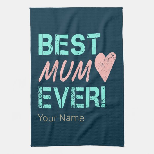 Beste Mama Ooit Moeder Hart Voor Moederdag Theedoek (Verticaal)