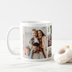 Beste Mama Ooit Moederdag 5 foto's Blush Roze Koffiemok